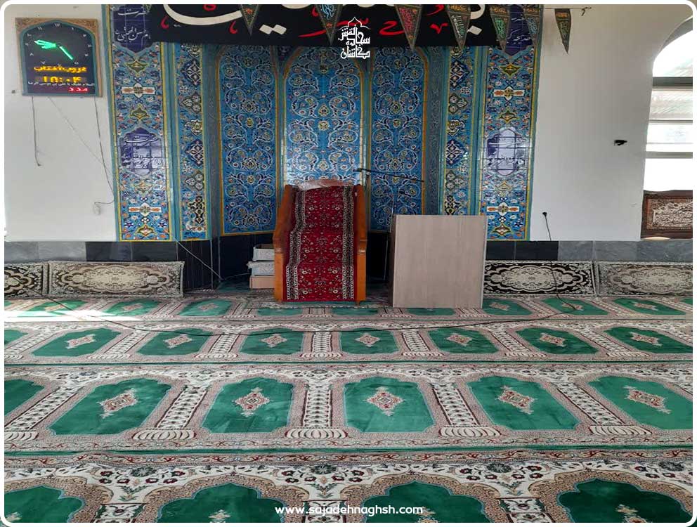 مفروش شدن مسجد با فرش سجاده ای در روستای سنگچالک مفروش شدن مسجد با فرش سجاده ای در روستای سنگچالک
